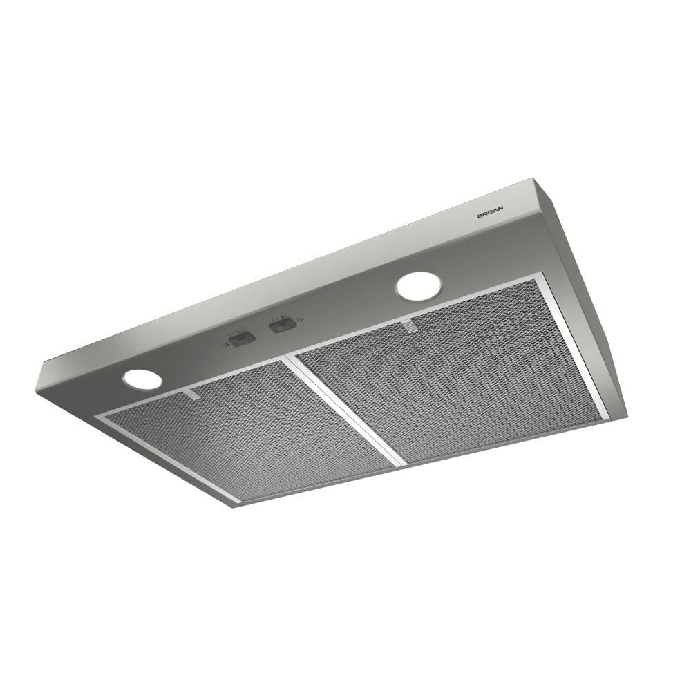 Broan Glacier 30-Inch Convertible Under-Cabinet Range Hood, Stainless Steel