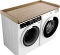Kaboon Melamine Washer Dryer Countertop with Edge Rails �C Laundry Room Organization