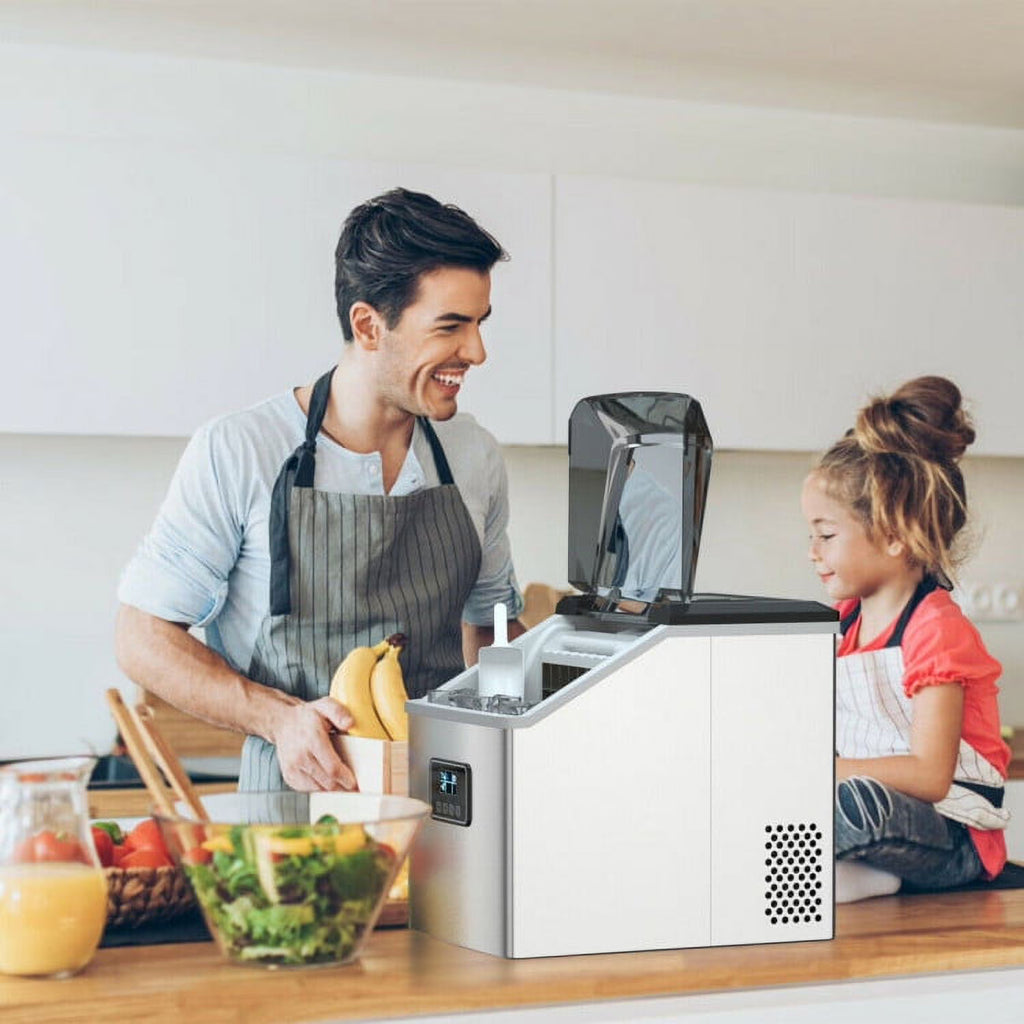 Kadyn Countertop Ice Maker, Ice Machine, Portable Ice Maker, 48 lbs Stainless Self-Clean Ice Maker with LCD Display