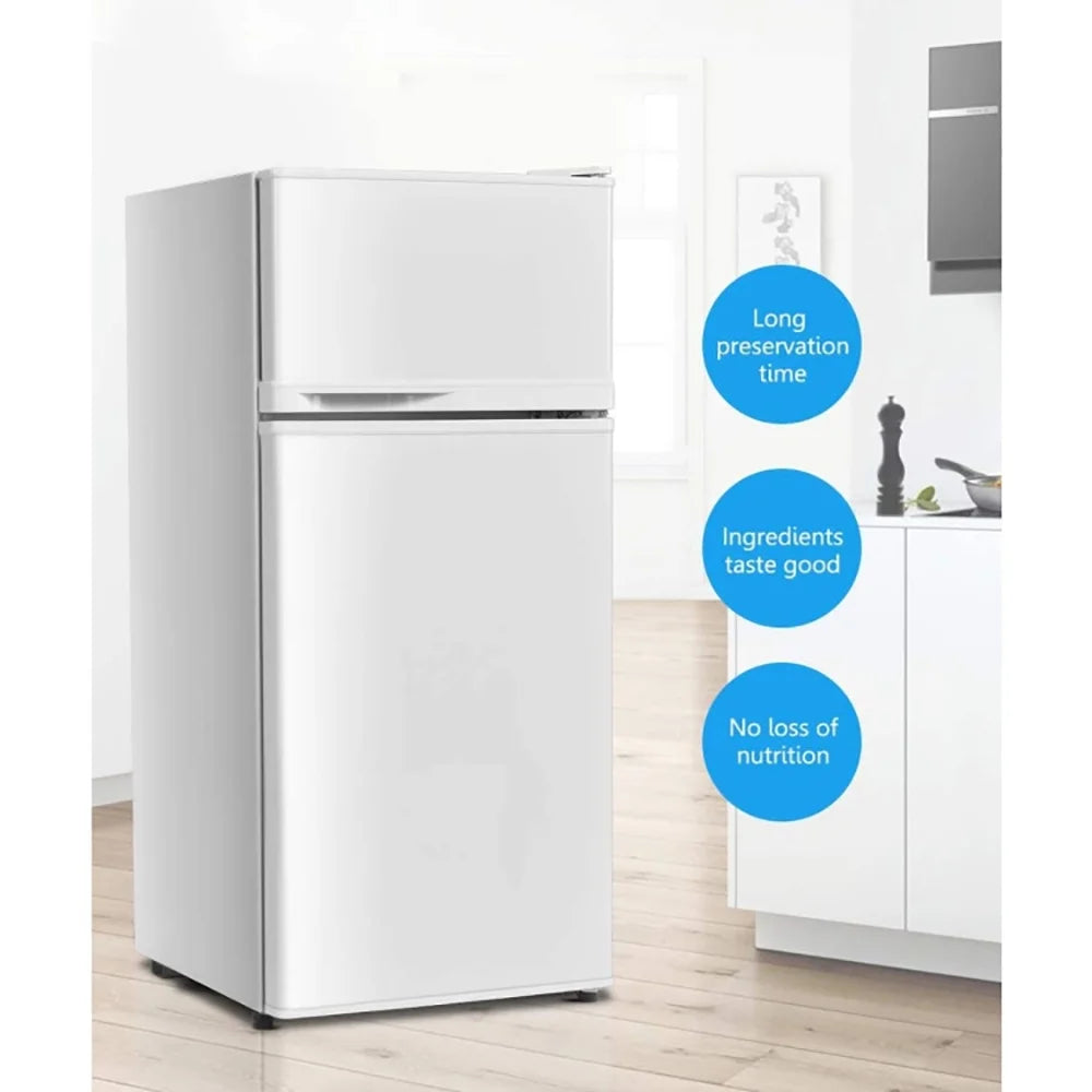 Kadyn Refrigerator,Fridge, Refrigerator with freezer, 2 Doors Cold-rolled Sheet Compact Refrigerator-White