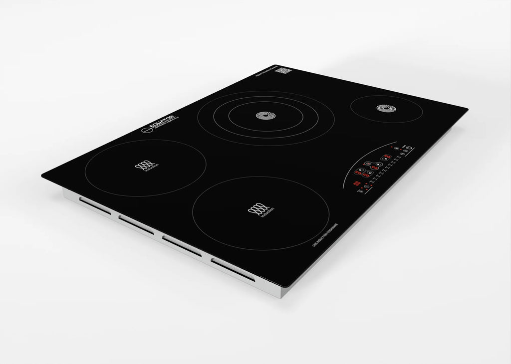 Equator 30" Electric Hybrid CERAMIC-INDUCTION 4 Burner Cooktop 9 Power 220V