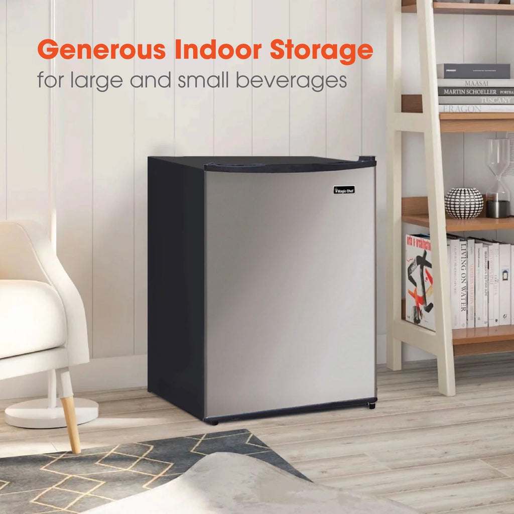 Magic Chef New 17.3 inch Width 1.7 Cu. ft. Compact Refrigerator with Single Door Color in Black