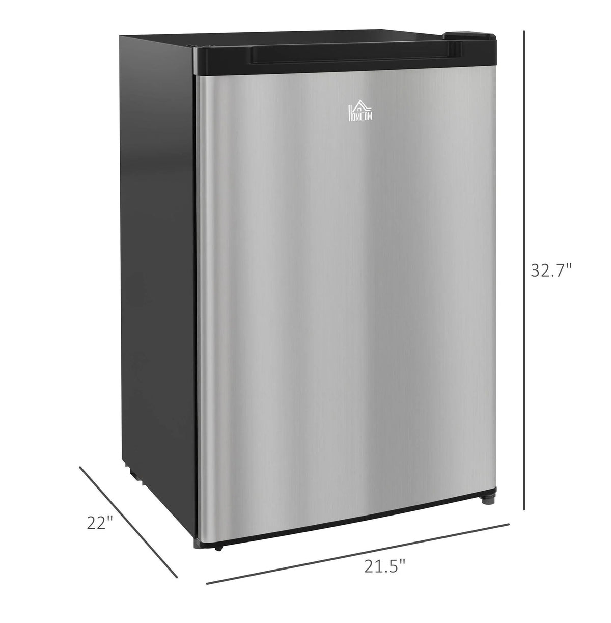 Compact Upright Freezer 3 Cu Ft - Adjustable Thermostat, Reversible Door, Mini Freezer for Apartment, Dorm, Office - Silver