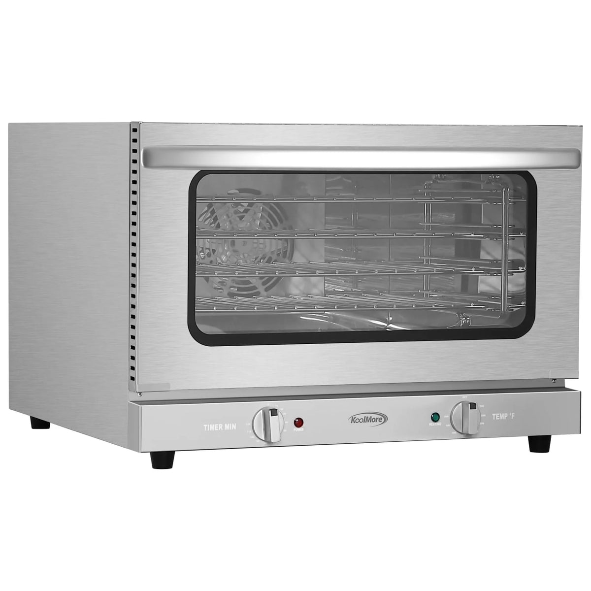 23 in. Countertop Convection Oven for Half-Size Pans with 4 Racks 1600W of Power in Stainless-Steel (KM-CTCO-15)