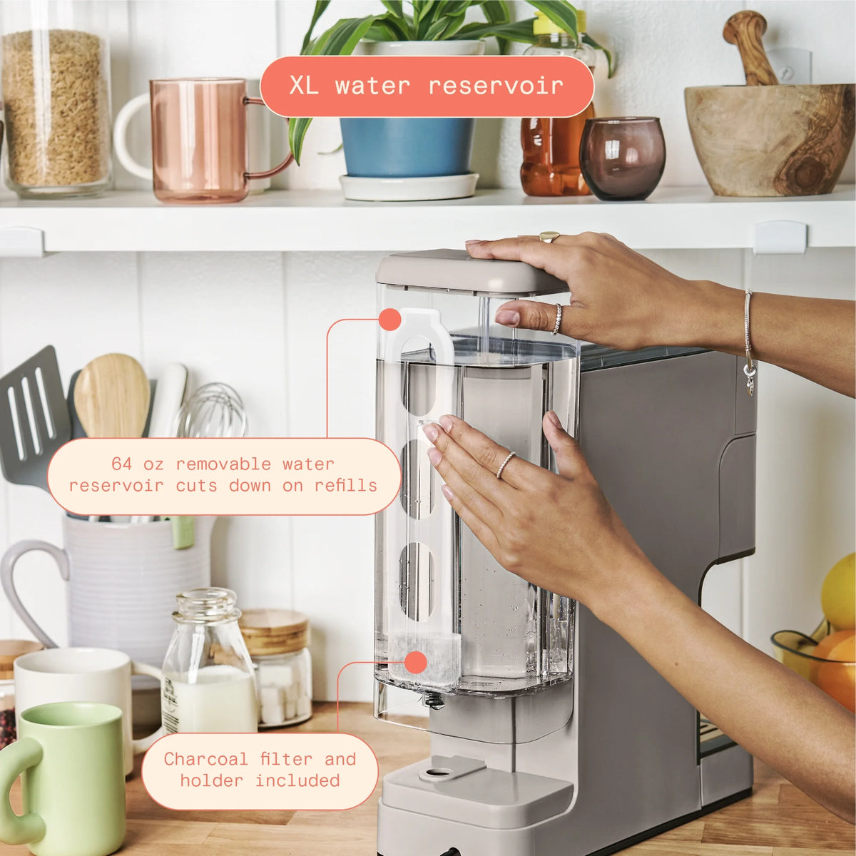 Beautiful Perfect Grind�?Programmable Single Serve Coffee Maker, White Icing by Drew Barrymore