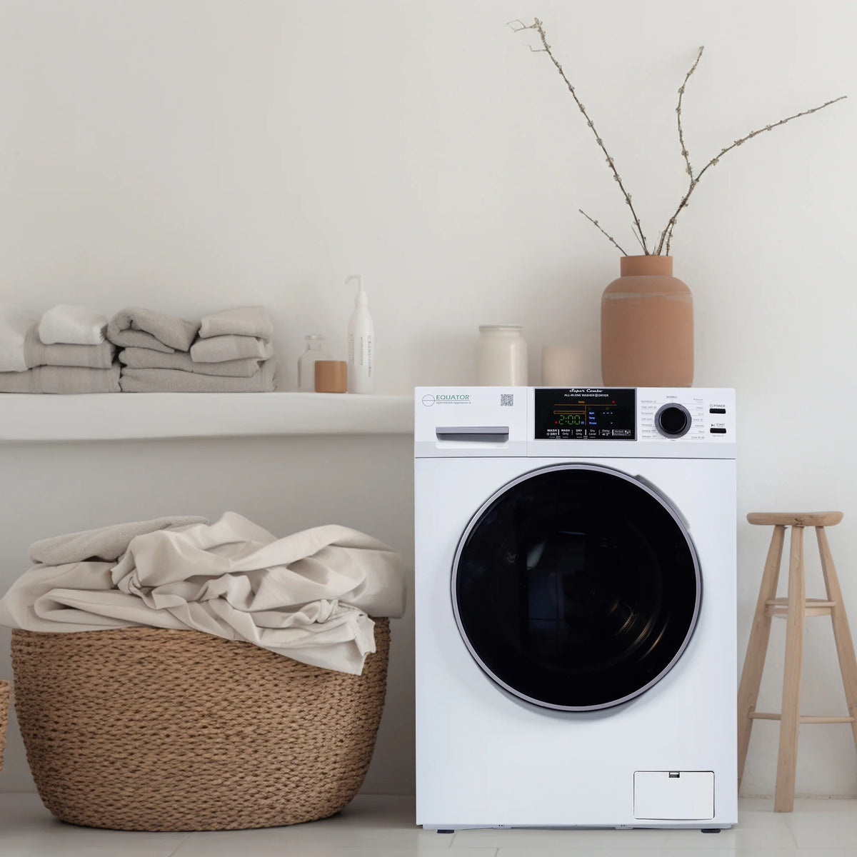 Equator Digital Compact 110V Vented/Ventless 18 lbs Combo Washer Dryer white