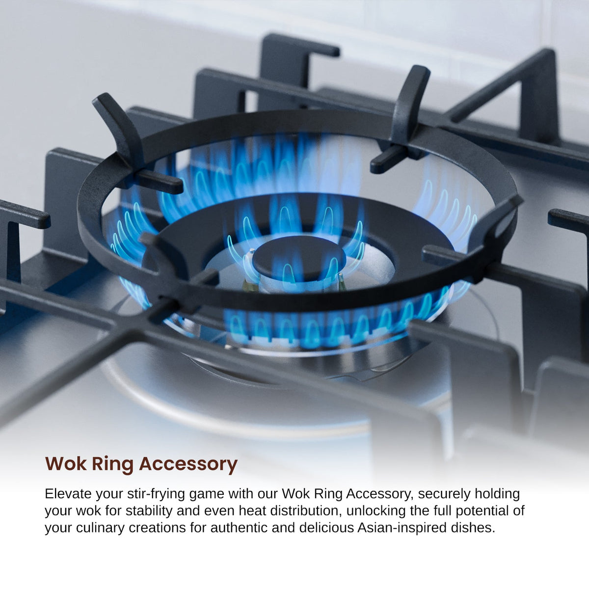 Rangaire RCG241S 24" Gas Cooktop - Stainless Steel, Sealed Burners, Cast Iron Grates, Die Cast Metal Burner Controls