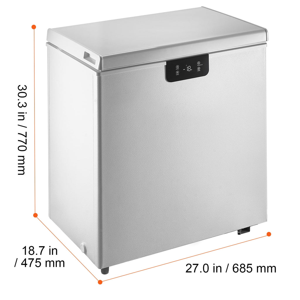 KFFKFF  3.88 Cu.ft / 110L Small Top-Open Chest Freezer with Adjustable  ?Temperature Control 2 Removable Storage Baskets, Freestanding