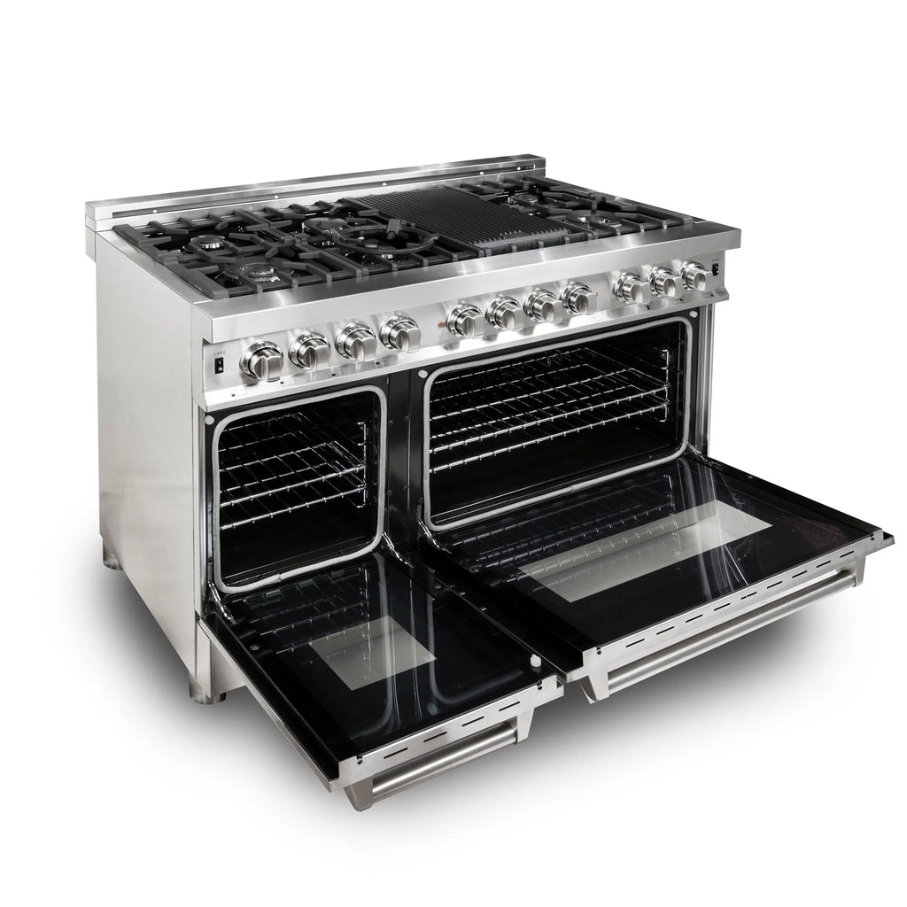 ZLINE 48 in. Professional 6.0 cu. ft. 7 Gas Burner/Electric Oven Range in Stainless Steel (RA48)