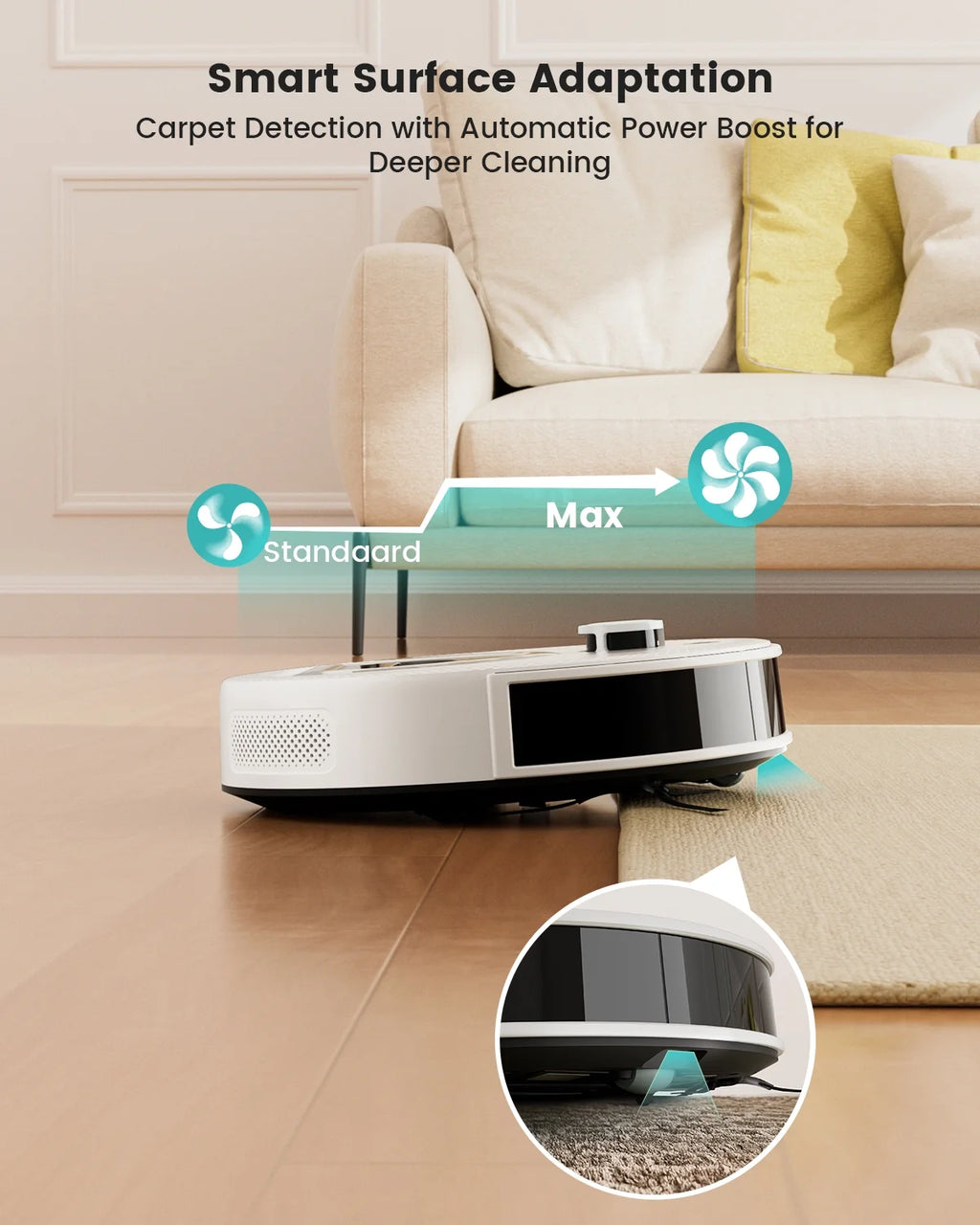 Lefant M330 LiDAR Navigation Robot Vacuum and Mop, 450ml Visible Dustbin, 190?�� PSD Obstacle Avoidance, Multi-Level Mapping, Robot Vacuum Cleaner for Hardwood Carpets Pet Hair