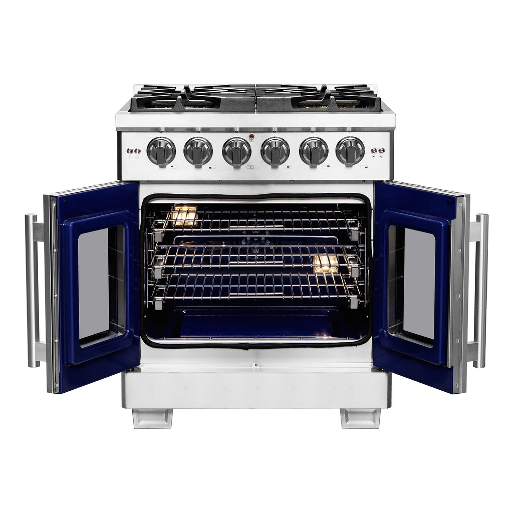 FORNO Capriasca 30" Freestanding French Door Gas Range