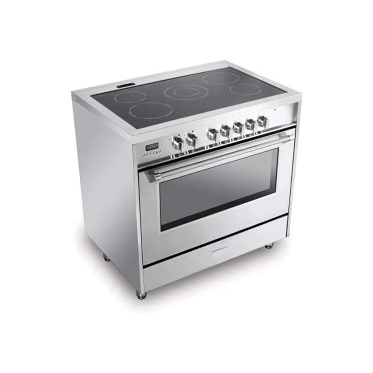 Roromall 36" Electric Range with 5 Heating Elements Convection Oven 4.3 Cu. Ft. Capacity, 7 Functions Professional Electric Range Oven with Smooth Glass Top, Stainless Steel