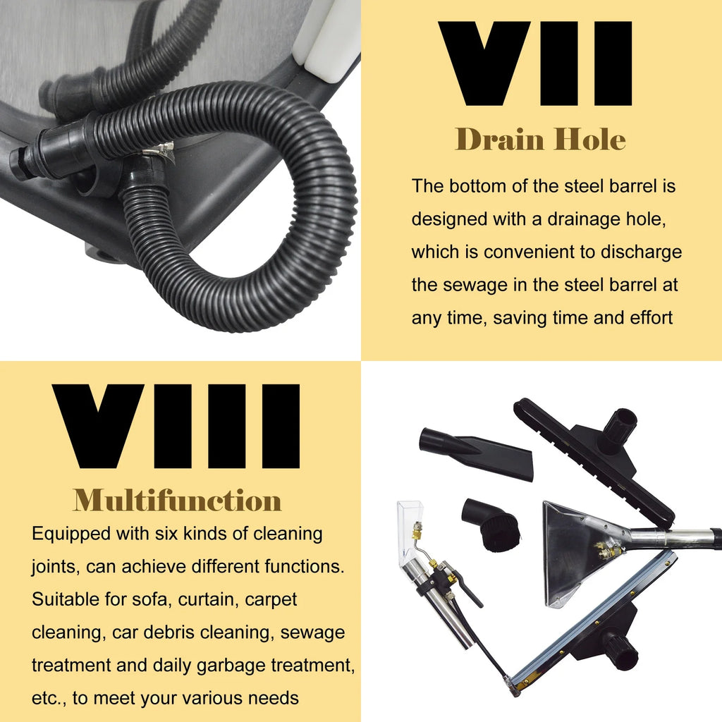 INTBUYING Carpet Cleaning Machine Carpet Extractor 30L/40L/60L/80L 110V/220V