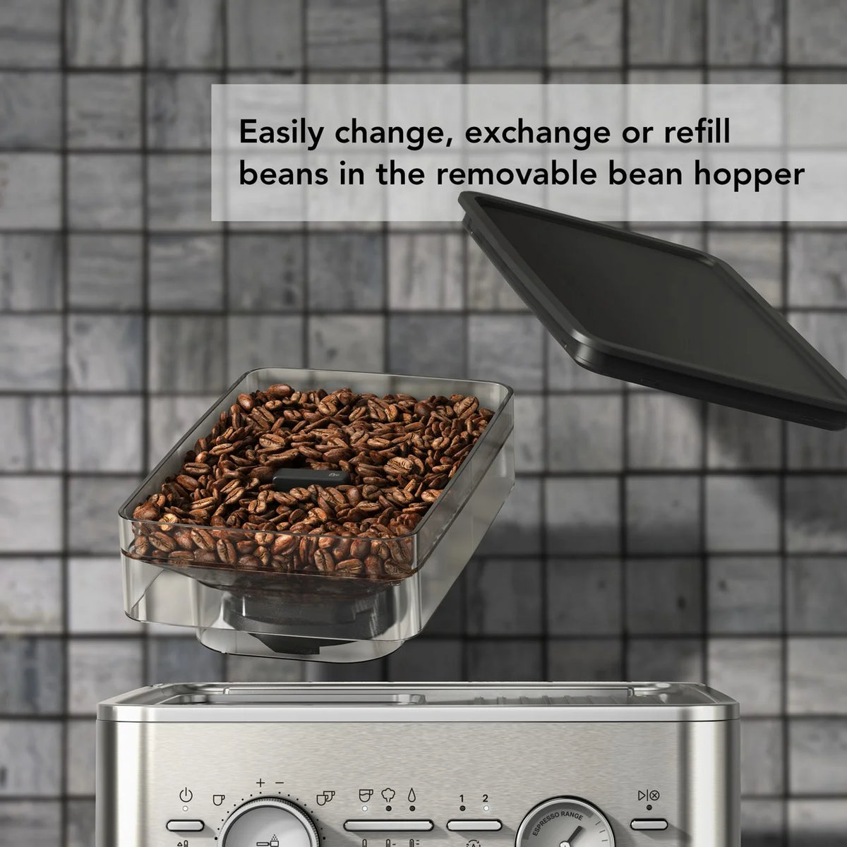 KitchenAid Semi-Automatic Espresso Machine with Burr Grinder | Brushed Stainless Steel