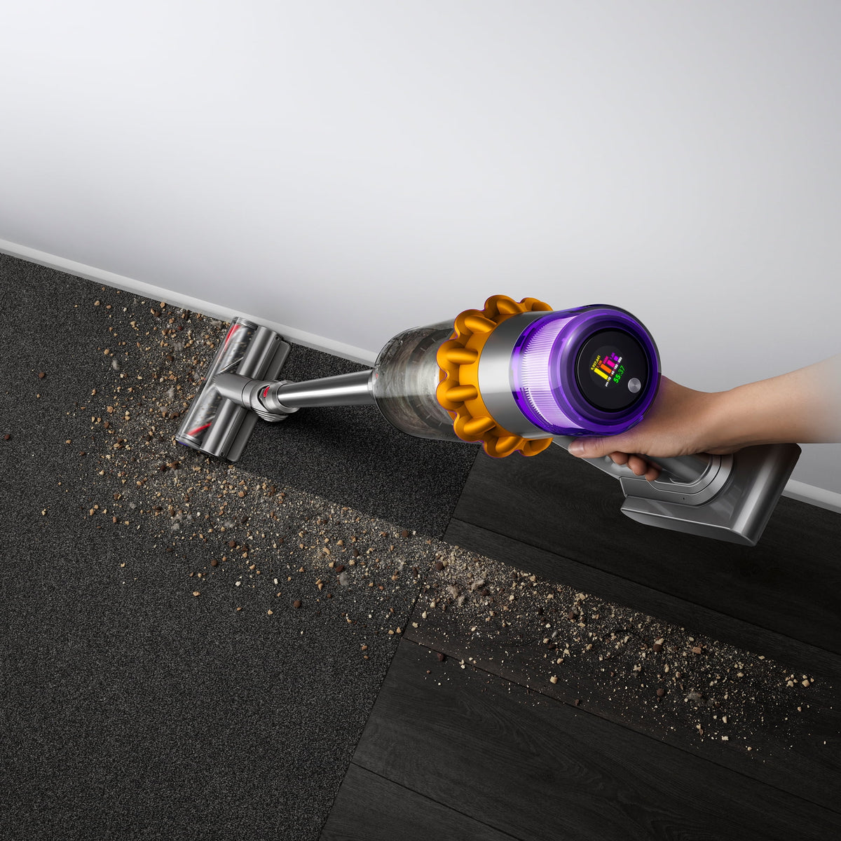 Restored Premium Dyson V15 Detect Total Clean Extra Cordless Vacuum | Yellow/Nickel (Refurbished)