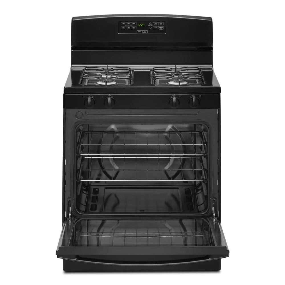 Amana? AGR6303MMB - Range Gas 30" 5.1 Cu. ft Oven with Bake Assist - Weight: 135 pounds- Depth: 27.2��- Height: 46.25��- Width: 29.08��
