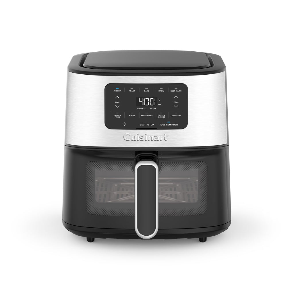 Open Box Cuisinart Air Fryer Oven - 6-Quart Basket Stainless Steel Air Fryer - Dishwasher-Safe Parts with 5 Presets - Roast, Bake, Broil, Air Fry and Keep Warm - Quick and Easy Meals - AIR-200