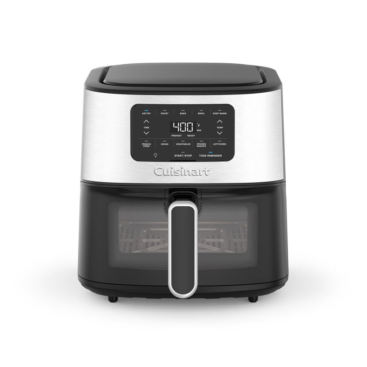 Open Box Cuisinart Air Fryer Oven - 6-Quart Basket Stainless Steel Air Fryer - Dishwasher-Safe Parts with 5 Presets - Roast, Bake, Broil, Air Fry and Keep Warm - Quick and Easy Meals - AIR-200