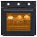 Seetaras Single Wall Oven 24" Built-In Electric Ovens with Mechanical Knobs Control, Double-Layered Glass Door,70L, 3000W, 8 Baking Modes, with Air Frying Function, 3D Surround Heating