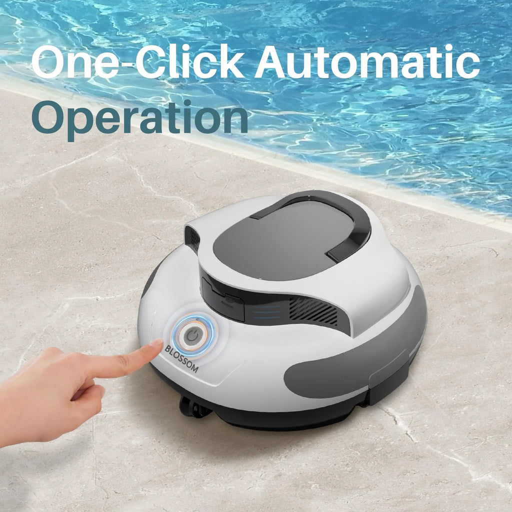 2025 Upgrade Cordless Robotic Pool Cleaner with 5000mah Big Battery, 120-Min Runime, Two Adjustable Path Planning Methods, Ideal Pool Vacuum Robot for Above-Ground Pool