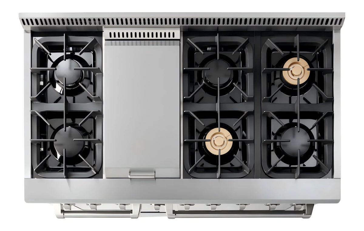 36 In. 6.0 Cu. Ft. Gas Freestanding Range with 6 Sealed Burners Gas Cooktop, Cast Iron Grates and Primary Convection Oven In Stainless Steel