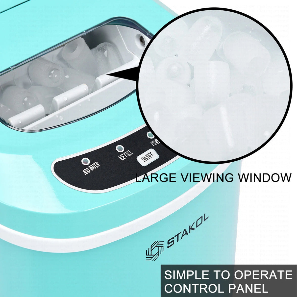 Costway Silver Portable Compact Electric Ice Maker Machine Mini Cube 26lb/Day