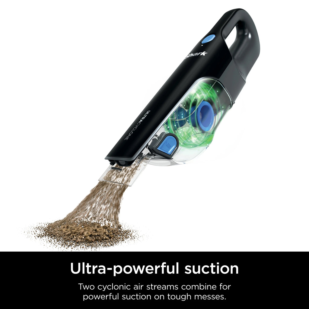 Shark UltraCyclone Cordless Handheld Vacuum, Pet-Friendly, Multi-Surface, Lightweight, with Cleaning Tools, CH950WM Black & Blue