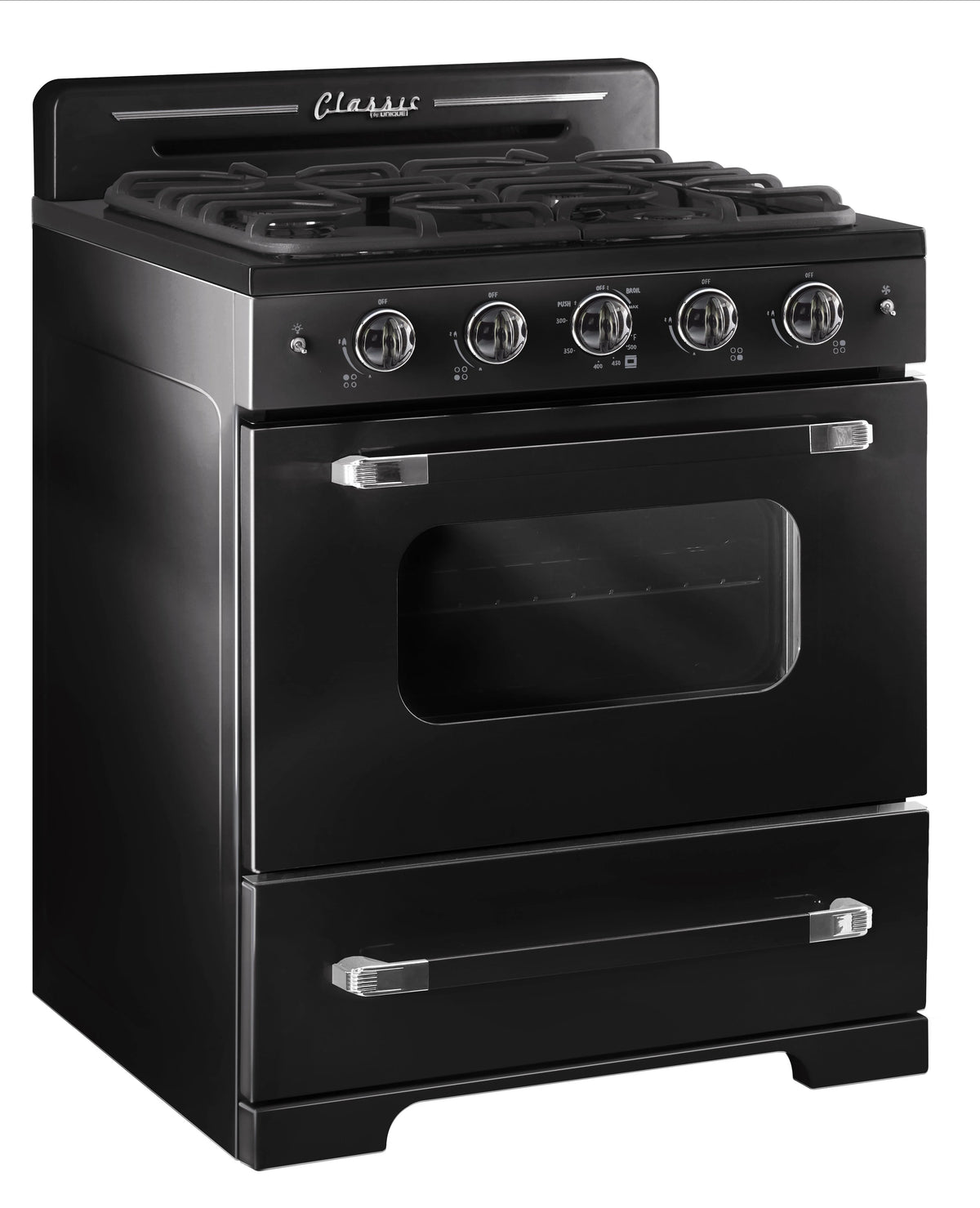 Unique Classic Retro 30" 3.9 cu/ft Freestanding Gas Range with Convection Oven and Sealed Burners