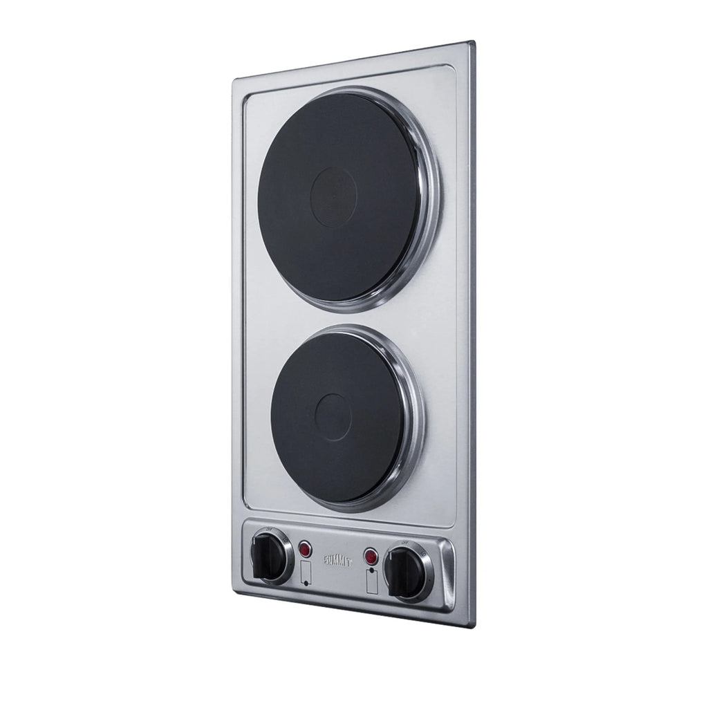 SUMMIT 12" Wide 115V 2-Burner Solid Disk Cooktop