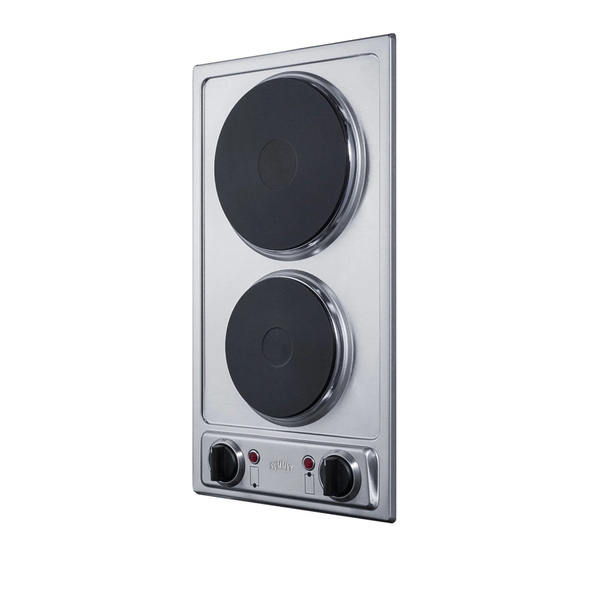 SUMMIT 12" Wide 115V 2-Burner Solid Disk Cooktop