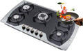 ANQIDI LPG/NG Gas Cooktop 5 Burners Gas Hobs Built-in Automatic Pulse Ignition Gas Stove Kitchen Cooker (35.4")