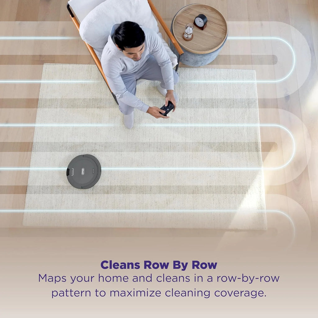 Shark Navigator Robot Vacuum with SmartPath Navigation and Self-Cleaning Brushroll, Powerful Suction, Pet Hair Pickup, Anti-Hair Wrap, for Carpets & Hard Floors, Steel Grey, RV2110