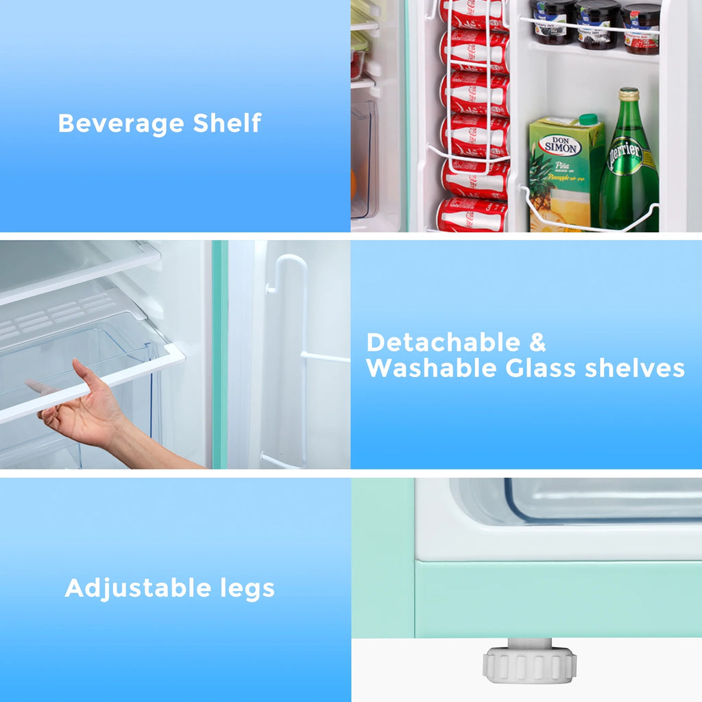 Moifoi 3.1 Cu. Ft. Two-Door Compact Refrigerator, Gray