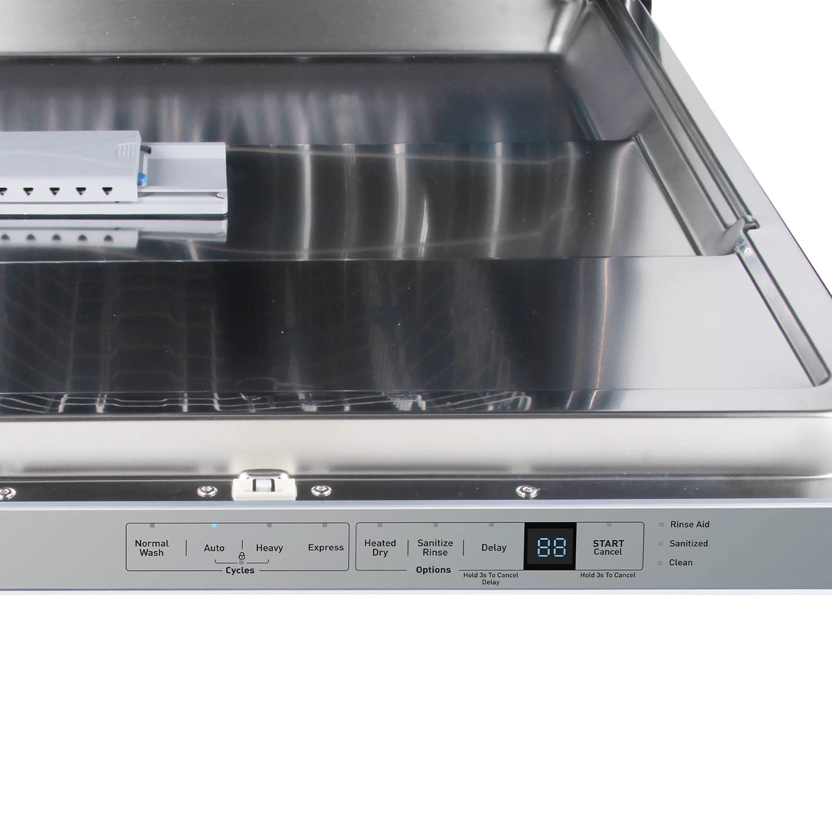 Cosmo 24 in. Vista Collection Built-in Dishwasher, Advanced Sanitize Technology in Stainless Steel