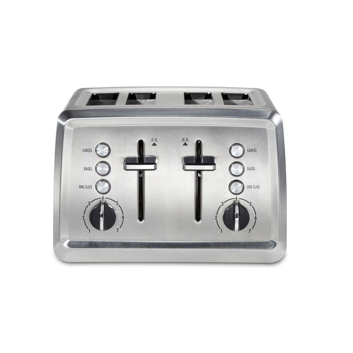 Hamilton Beach Modern Stainless Steel 4 Slice Toaster, Sure-Toast One-Slice Technology, Extra-Wide Slots, Toast Boost, Bagel Function, Easy to Clean, 24798