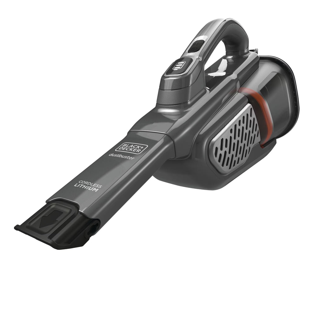 BLACK+DECKER 16V MAX dustbuster AdvancedClean+ Cordless Hand Vacuum, for Car & Home Use, with Long Crevice Tool and XL Dustbin, HHVK415B01, Grey