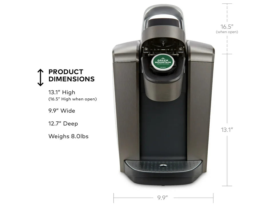 Restored Keurig K-Elite Single-Serve K-Cup Pod Coffee Maker, Brushed Slate (Refurbished)