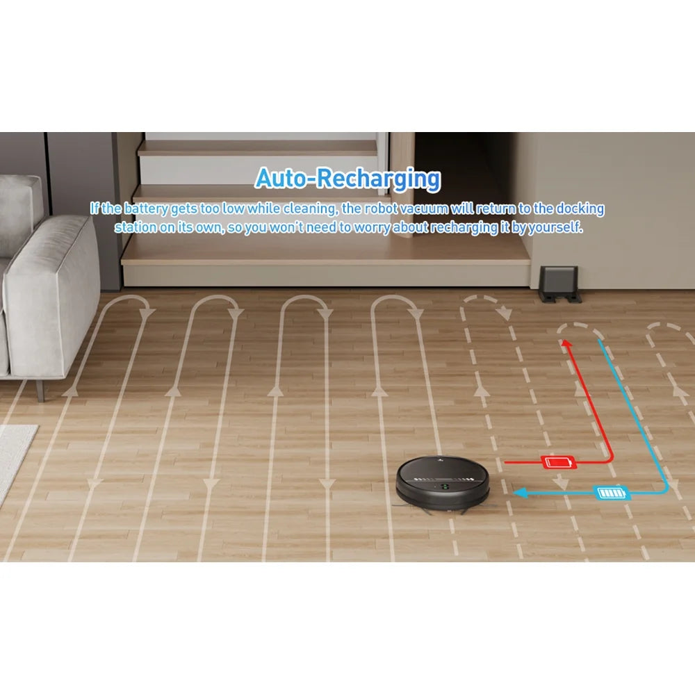 MANVN Robot Vacuum and Mop Combo, 2 in1 with Schedule, Wi-Fi/App, 2300Pa Max Suction