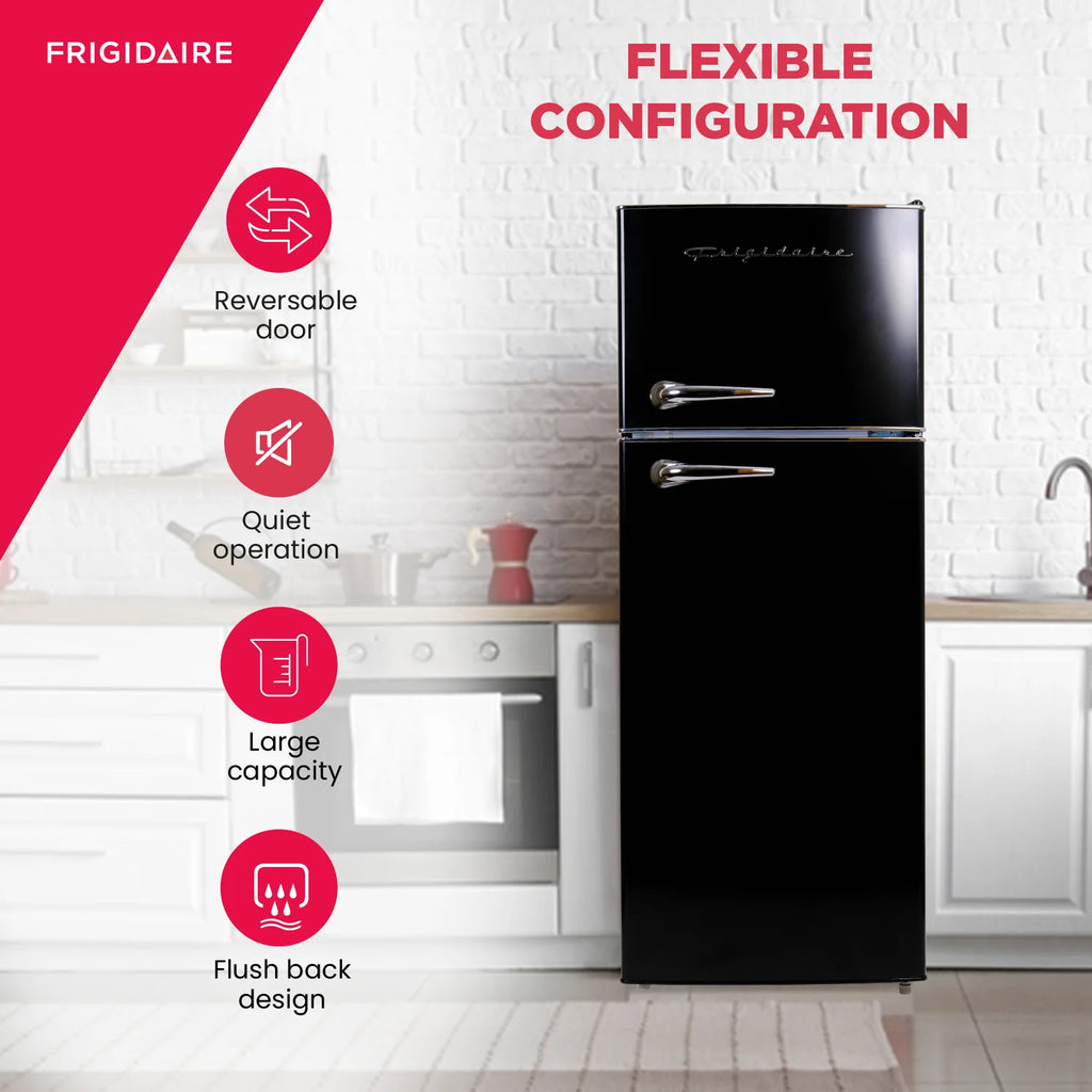 Frigidaire, 7.5 Cu. ft. Top Mount Retro Refrigerator, Black