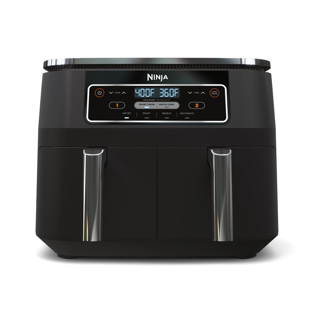 Restored Ninja DZ100 Foodi? 4in1, 8Qt., 2Basket Air Fryer with Dualzone? Technology (Black) (Refurbished)