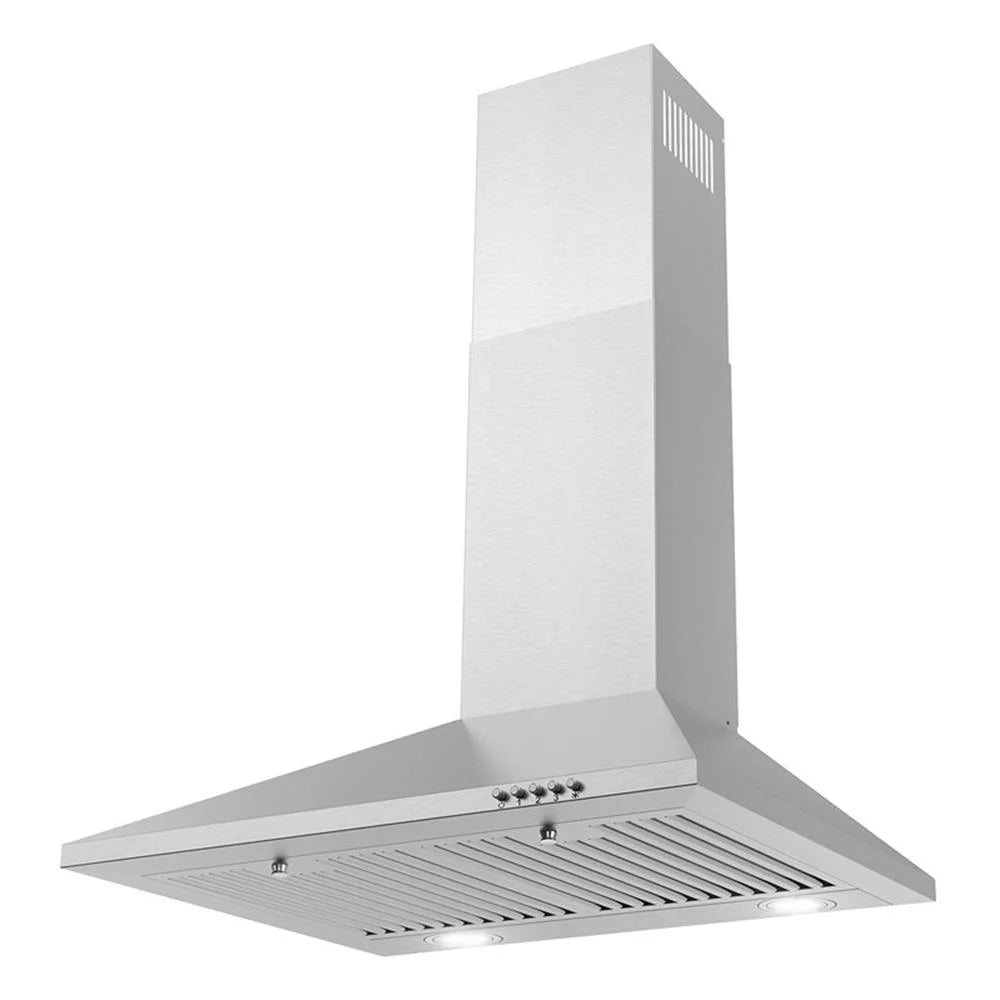 24 in. Ducted Wall Mount Range Hood in Stainless Steel with LED Lighting