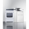 41 x 53.75 x 24.25 in. All-In-One Combination Kitchenette with Refrigerator-Freezer, White