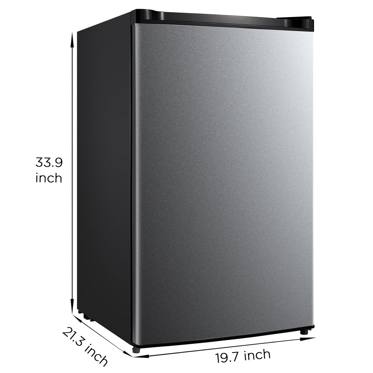 Mainstays 4. 4 Cu. ft. Single Door Mini Refrigerator, Stainless Steel Look
