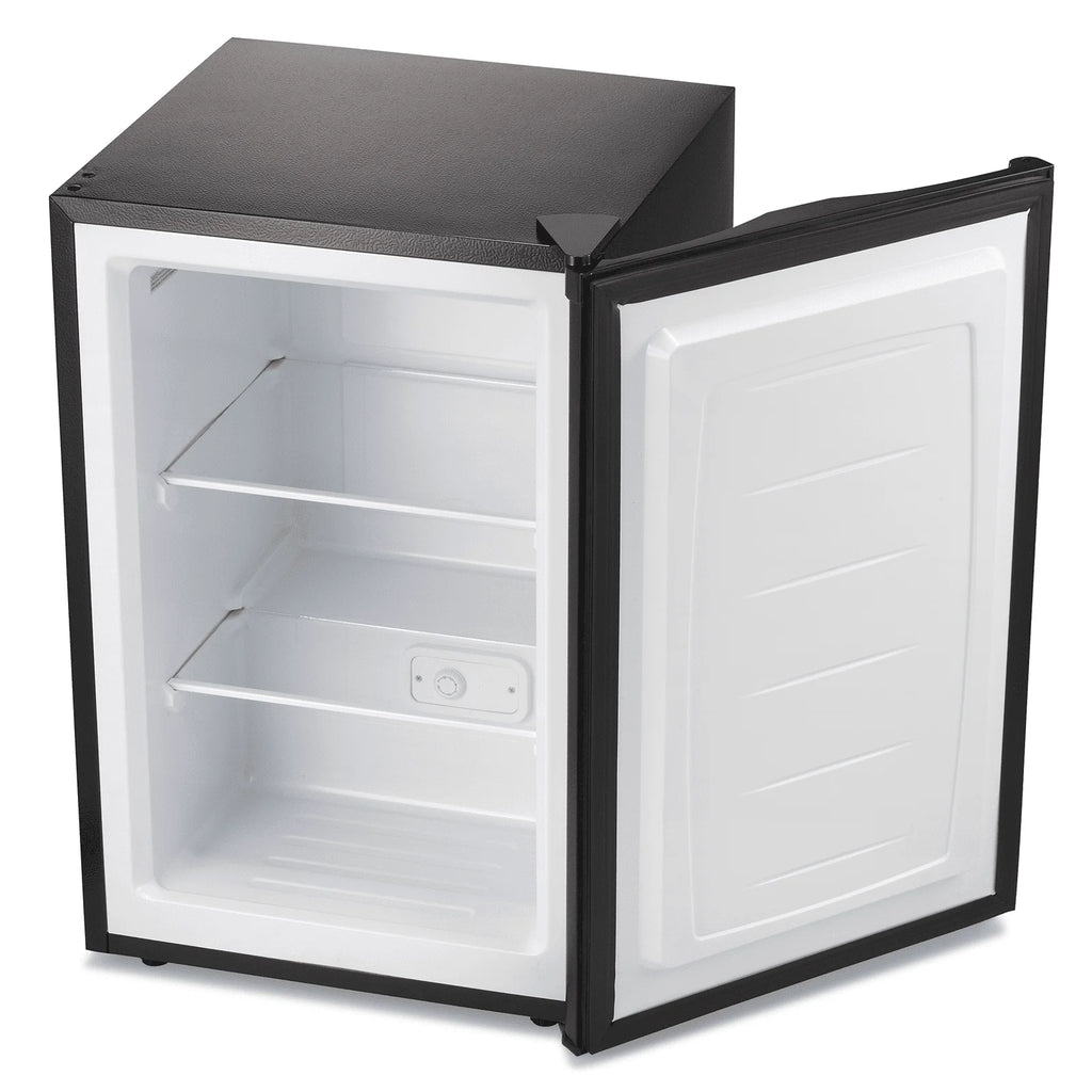 Auseo 3 Cu.ft Single Door Freezer, Compact Mini Freezer with Reversible Door for Kitchen, Apartment, Basement, Dorm, Black