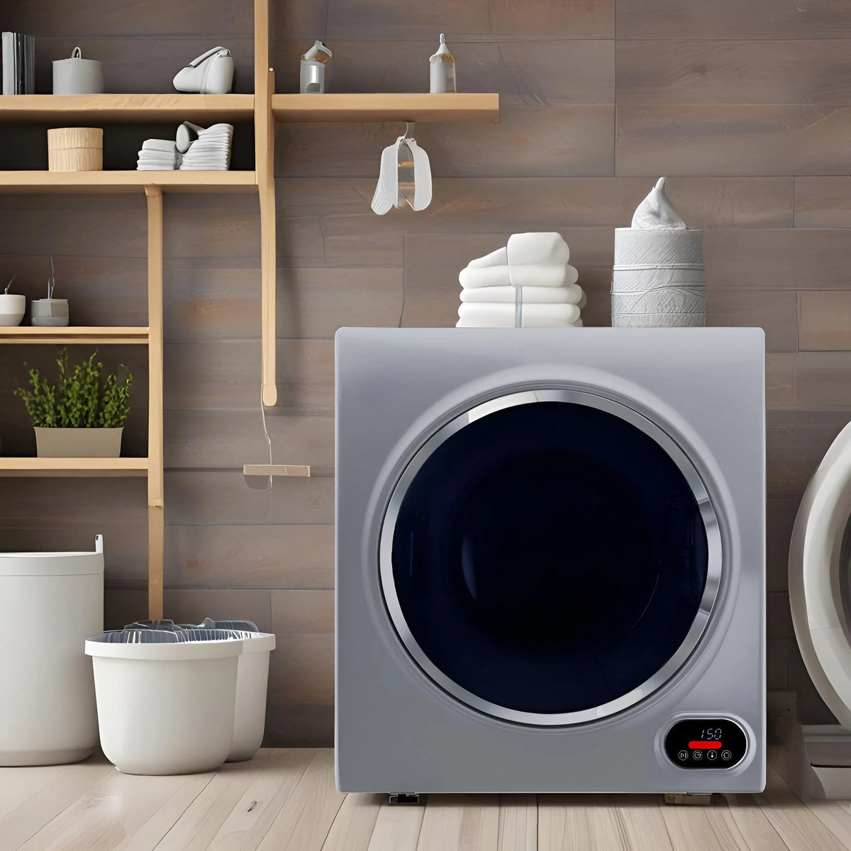 3.5 cu.ft. Compact Short Dryer with Digital Controls in Silver