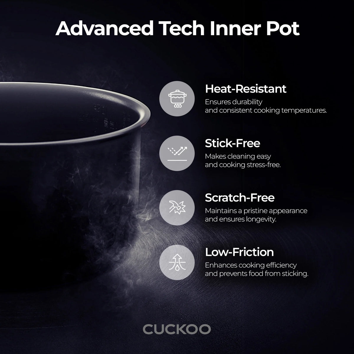 Cuckoo Stainless Steel Rice Cooker 60 Cups Cooked Warmer with Nonstick Pot Easy Switch Start Silver/Black (CR-3032)