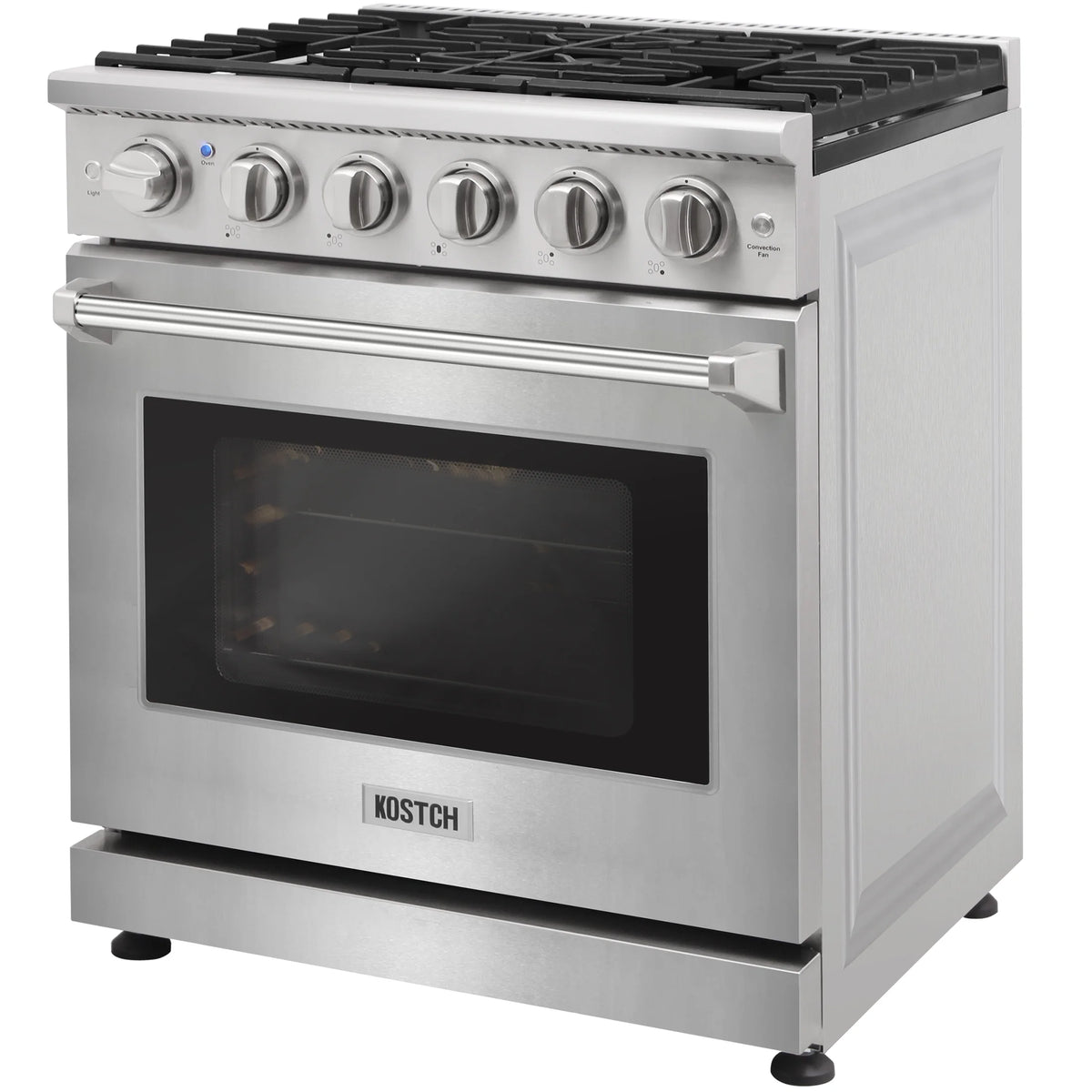 KOSTCH 30-in 5 burners 4.55-cu ft Convection Oven Freestanding Liquid Propane Gas Range ( Stainless steel )