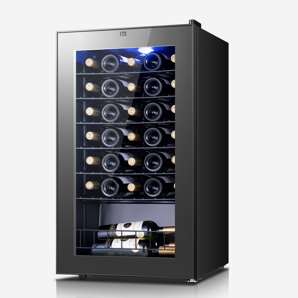 Yeego Wine Refrigerator Cooler, 34 Bottle Small Wine Fridge, Mini Freestanding Wine Cellars for Home, Office