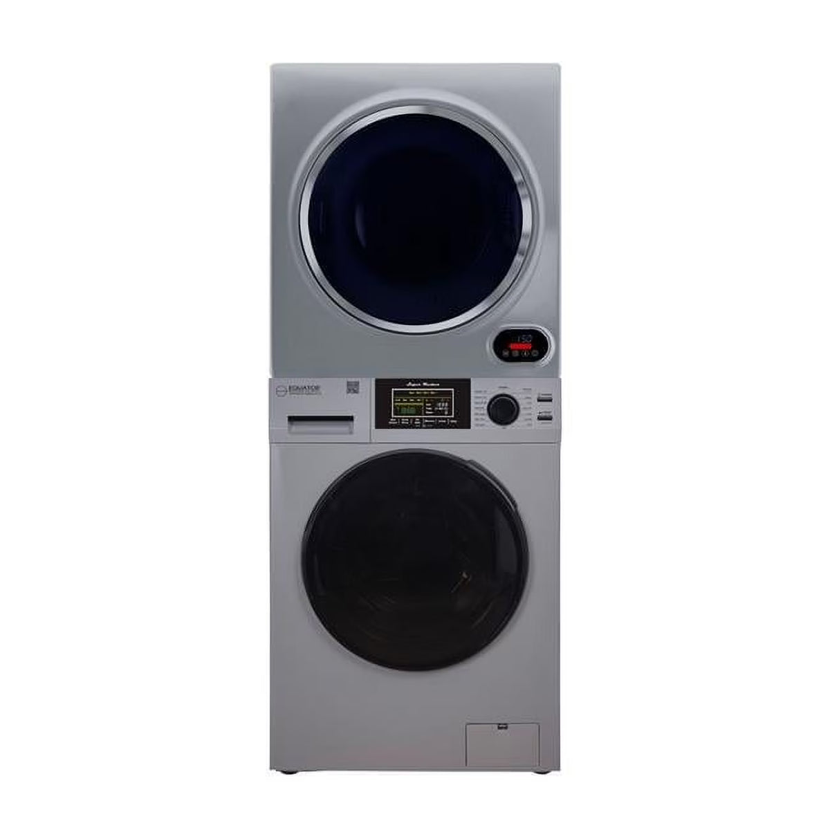 Equator Advanced Appliances Stainless Steel Washer/Compact Short Dryer in Black