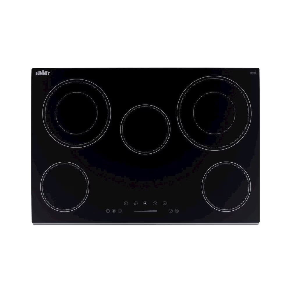 30" Wide 208-240V 5-Burner Radiant Cooktop, White